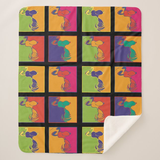 Manta Sherpa Cacahuetes | Noopia de arte pop moderno (Anverso)