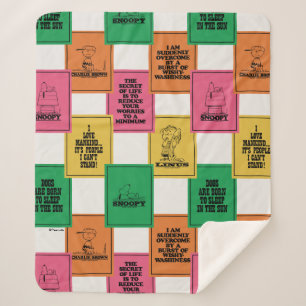 Manta Sherpa Cacahuetes   Patrón de bloques de colores divertid