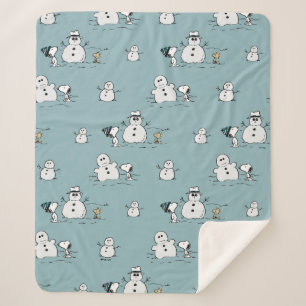 Manta Sherpa Cacahuetes   Patrón Snoopy & Woodstock Winbreak