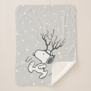 Manta Sherpa Cacahuetes   Renos Snoopy