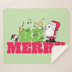 Manta Sherpa Cacahuetes Ser Feliz Navidad