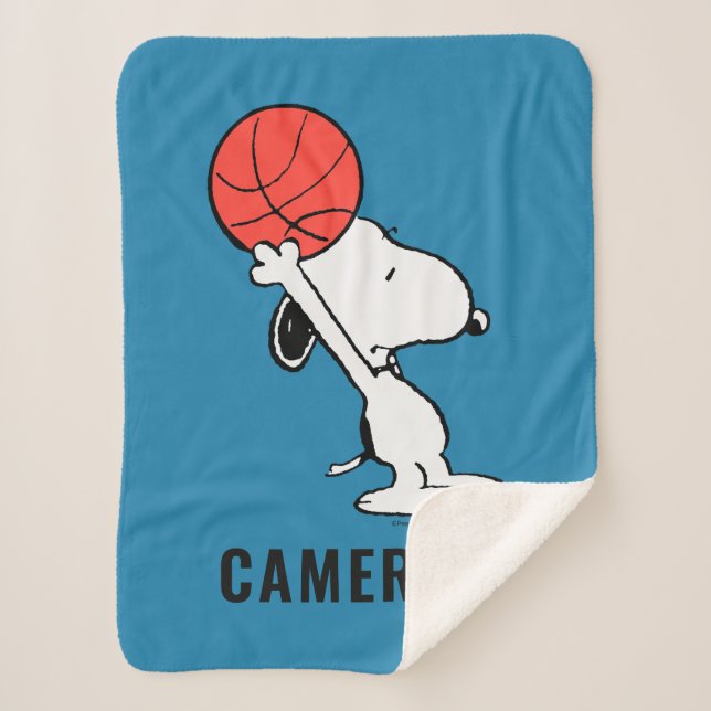 Manta Sherpa Cacahuetes | Snoopy Basketball Hoop Shot (Anverso)