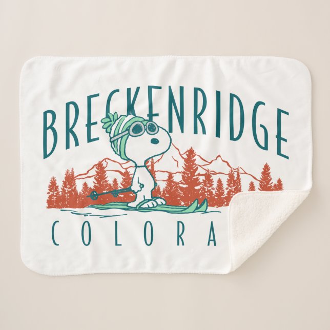 Manta Sherpa Cacahuetes | Snoopy Breckenridge Colorado (Anverso (horizontal))