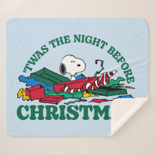 Manta Sherpa Cacahuetes   Snoopy "Esta fue la noche antes de lo