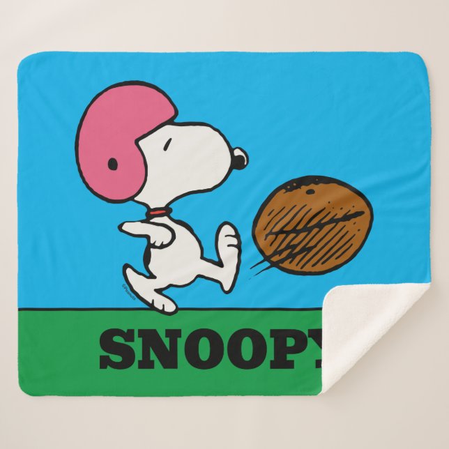 Manta Sherpa Cacahuetes | Snoopy Football Kicker (Anverso (horizontal))