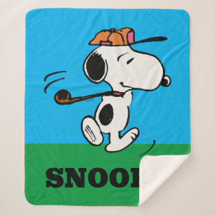 Manta Sherpa Cacahuetes   Snoopy Golf