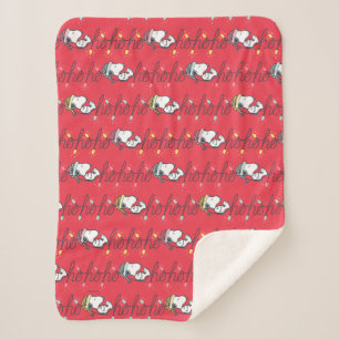 Manta Sherpa Cacahuetes   Snoopy Holiday Ho Ho Ho