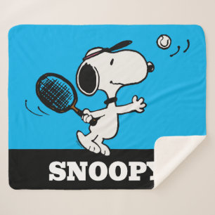 Manta Sherpa Cacahuetes   Snoopy Juega Al Tenis