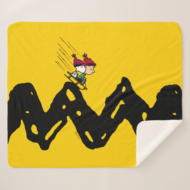 Manta Sherpa Cacahuetes | Snoopy & Linus Sled Ride (Anverso (horizontal))
