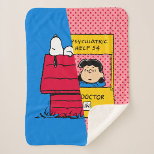 Manta Sherpa Cacahuetes   Snoopy & Lucy Half & Half