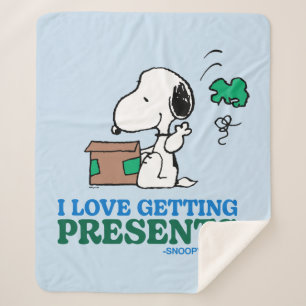 Manta Sherpa Cacahuetes   Snoopy Me Encanta Obtener Presencias