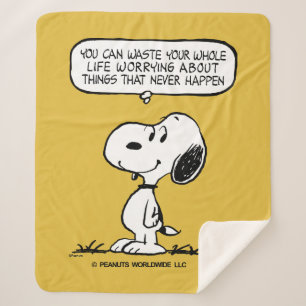 Manta Sherpa Cacahuetes   Snoopy, no puedes aguantar toda tu vi