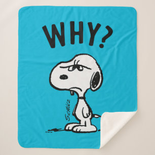 Manta Sherpa Cacahuetes   Snoopy Se Pregunta Por Qué?