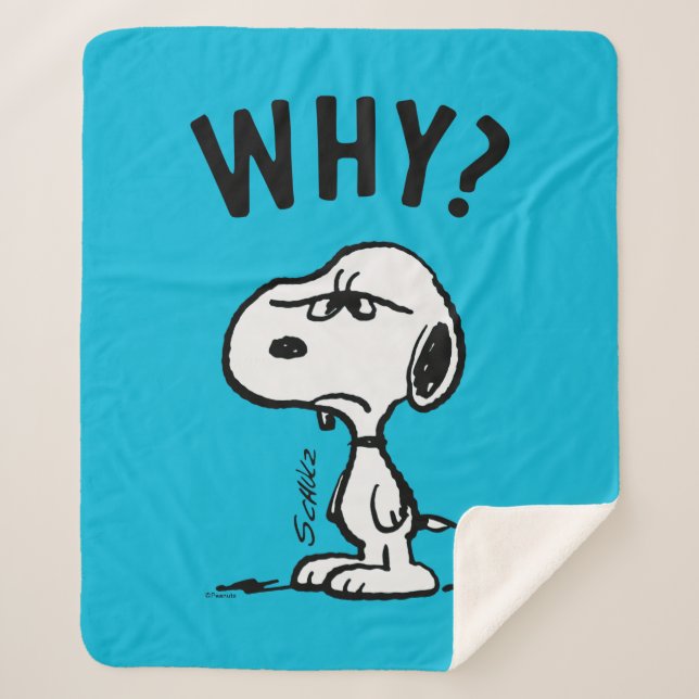 Manta Sherpa Cacahuetes | Snoopy Se Pregunta Por Qué? (Anverso)
