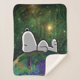 Manta Sherpa Cacahuetes   Snoopy Spacing Out