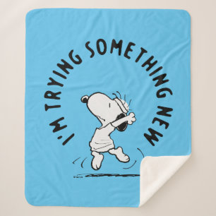 Manta Sherpa Cacahuetes   Snoopy Tramitando Algo Nuevo