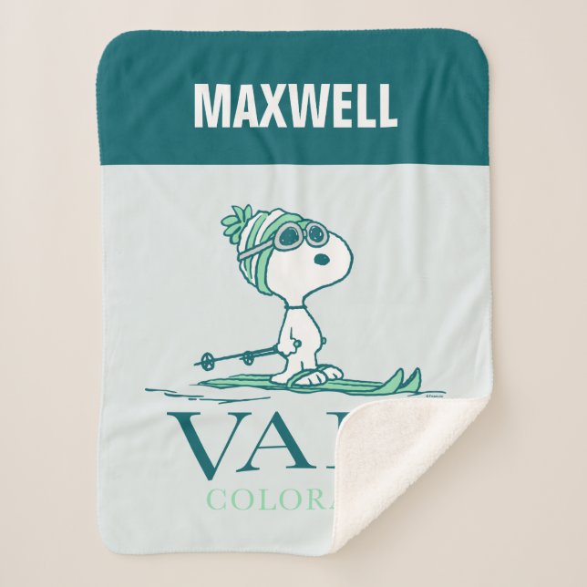 Manta Sherpa Cacahuetes | Snoopy Vail Colorado (Anverso)