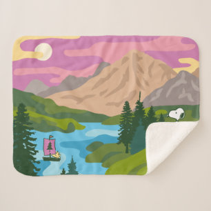 Manta Sherpa Cacahuetes   Snoopy & Woodstock Gran al aire libre