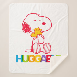 Manta Sherpa Cacahuetes   Snoopy & Woodstock Huggable