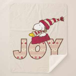 Manta Sherpa Cacahuetes Snoopy & Woodstock Joy Sled Ride