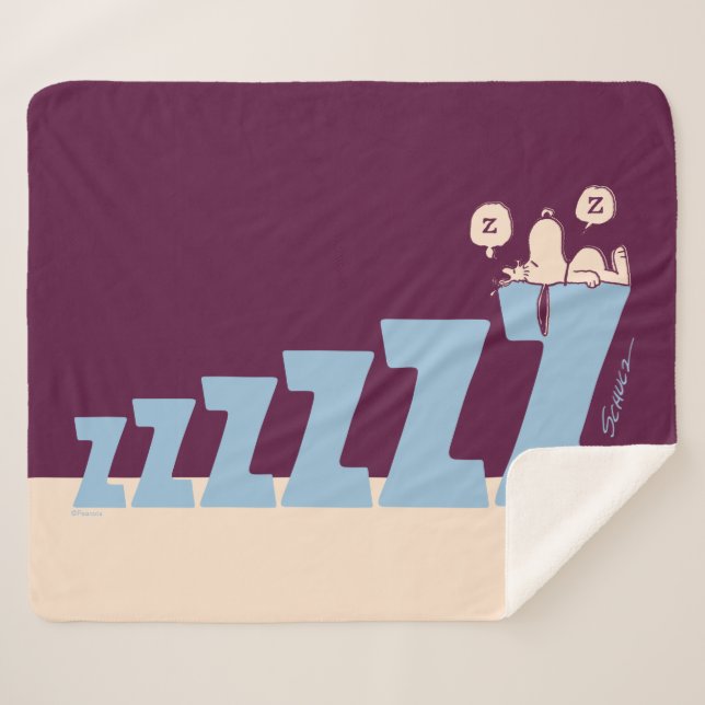 Manta Sherpa Cacahuetes | Snoopy & Woodstock Nap (Anverso (horizontal))