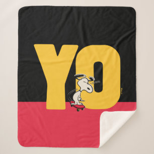 Manta Sherpa Cacahuetes   Snoopy YO Skateboard