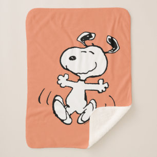 Manta Sherpa Cacahuetes   Un baile feliz Snoopy