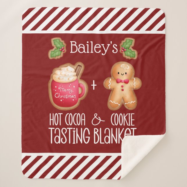 Manta Sherpa Cacao caliente y tostada de galletas (Anverso)
