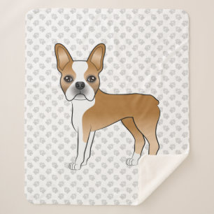 Manta Sherpa Cachorro Boston Terrier cervatillo adorable perro