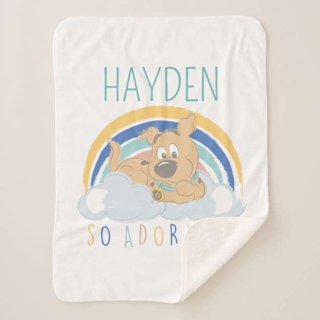 Manta Sherpa Cachorro Scooby-Doo "tan adorable" (Anverso)