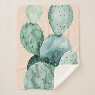 Manta Sherpa Cactus en Coral