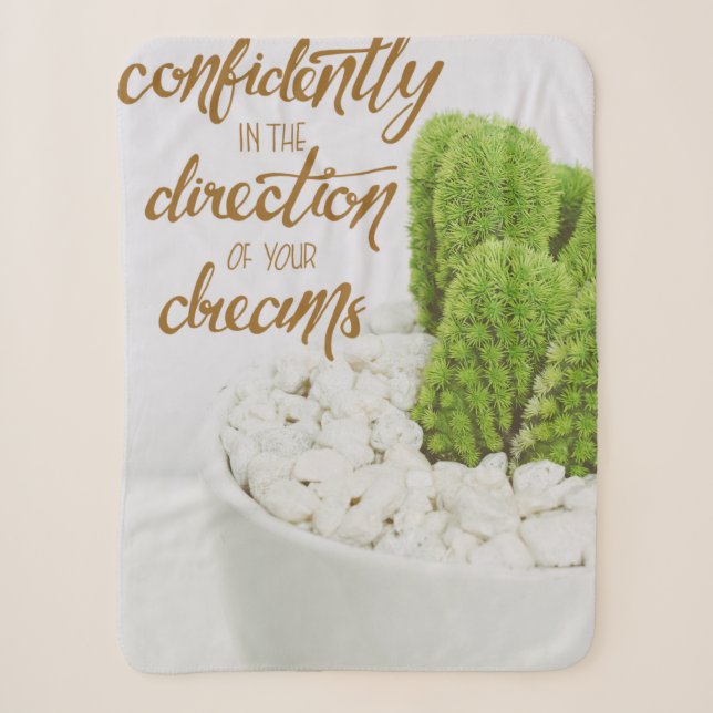 Manta Sherpa Cactus Go Confidence (Anverso)
