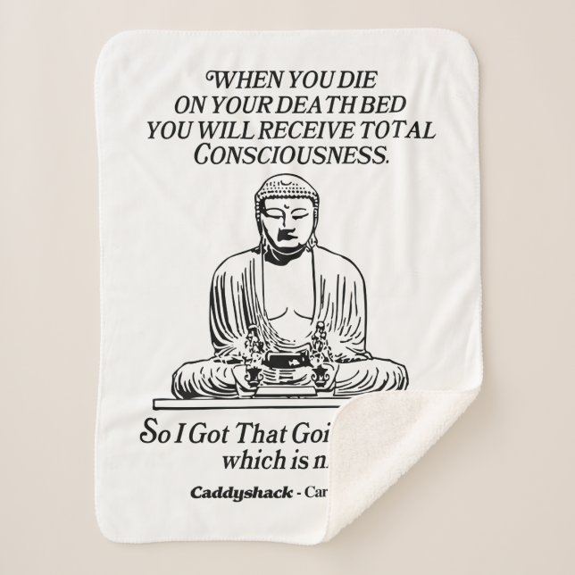 Manta Sherpa Caddyshack Tengo Que Ir Por Mí (Anverso)