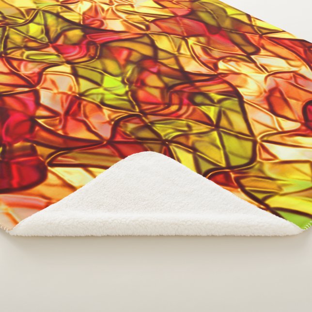 Manta Sherpa Cadenas cruzadas ocultas bajo tela de tela de tela (3/4)