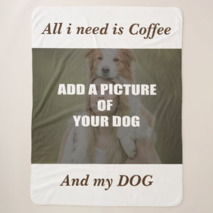 Manta Sherpa Café y mi Cojín decorativo de perro