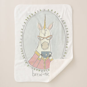 Manta Sherpa Caffeinated Cutie   Brew Unicorn