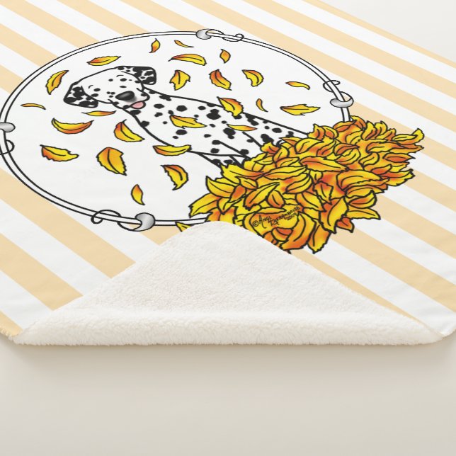 Manta Sherpa Caídas Sale de Dalmatian (negro 1) Perro Jugando C (3/4)