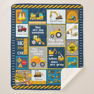 Manta Sherpa Cajón de construcción, regalos de construcción