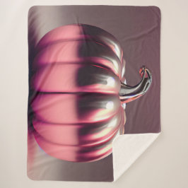 Manta Sherpa Calabaza rosa brillante