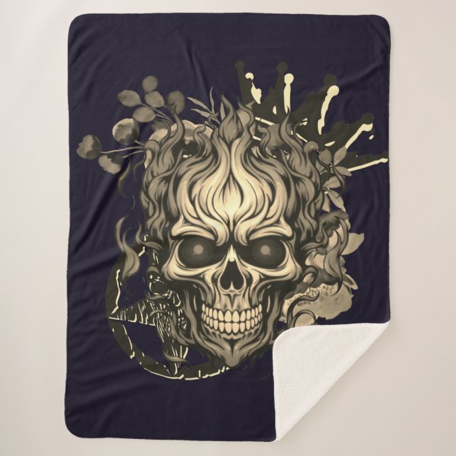 Manta Sherpa Calavera (Anverso)