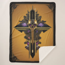 Manta Sherpa Calavera gótica Sherpa Blanket