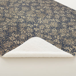 Manta Sherpa Calcula Sherpa Batik Blue & Cream