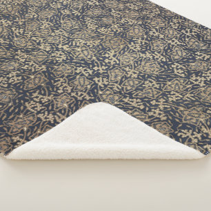 Manta Sherpa Calcula Sherpa Batik Blue & Cream