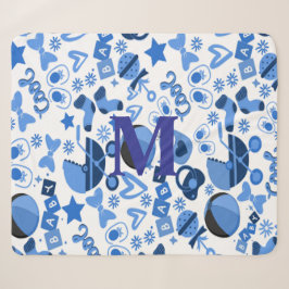 Manta Sherpa Cálido azul lindo Niño Nursery personalizado