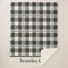 Manta Sherpa Cálido Gris Oscuro De Tapado De Búfalo Blanco