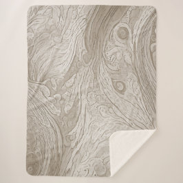 Manta Sherpa Cálido Vintage Pareja Inspirada En La Madera Vieja