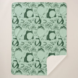 Manta Sherpa Cama de ranas cortas - Ranas tristes - Japonés vin