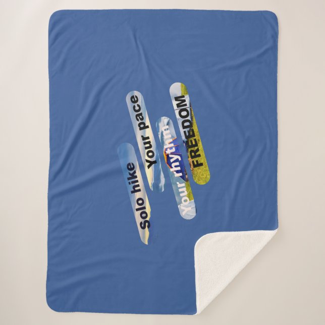 Manta Sherpa Caminata individual, tu ritmo, tu libertad. (Anverso)