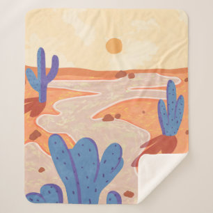 Manta Sherpa Camino a través del desierto pintado