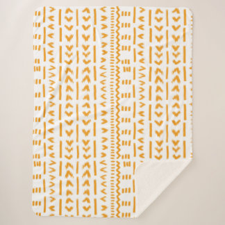 Manta Sherpa Caminos De Sombra De Sol Patrón Africano En Blanco